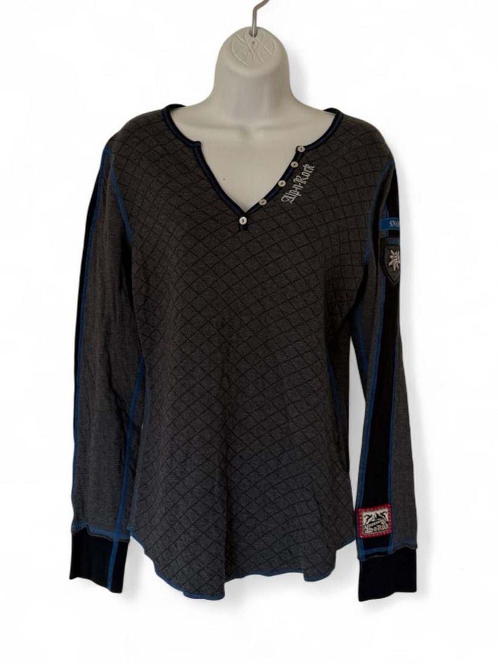 Alp N Rock Women’s Henley Long Sleeve top shirt size 4 snow ski